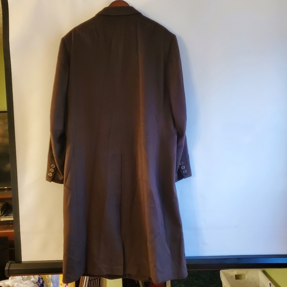 PRONTOMODA MEN'S SINGLE BREASTED FULL LENGTH TOP COAT CASHMERE LAMB WOOL SIZE 48 - Picture 2 of 16